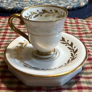 Vintage Czechoslovakia Teacup & Saucer - Holds Two Ounces of Liquid